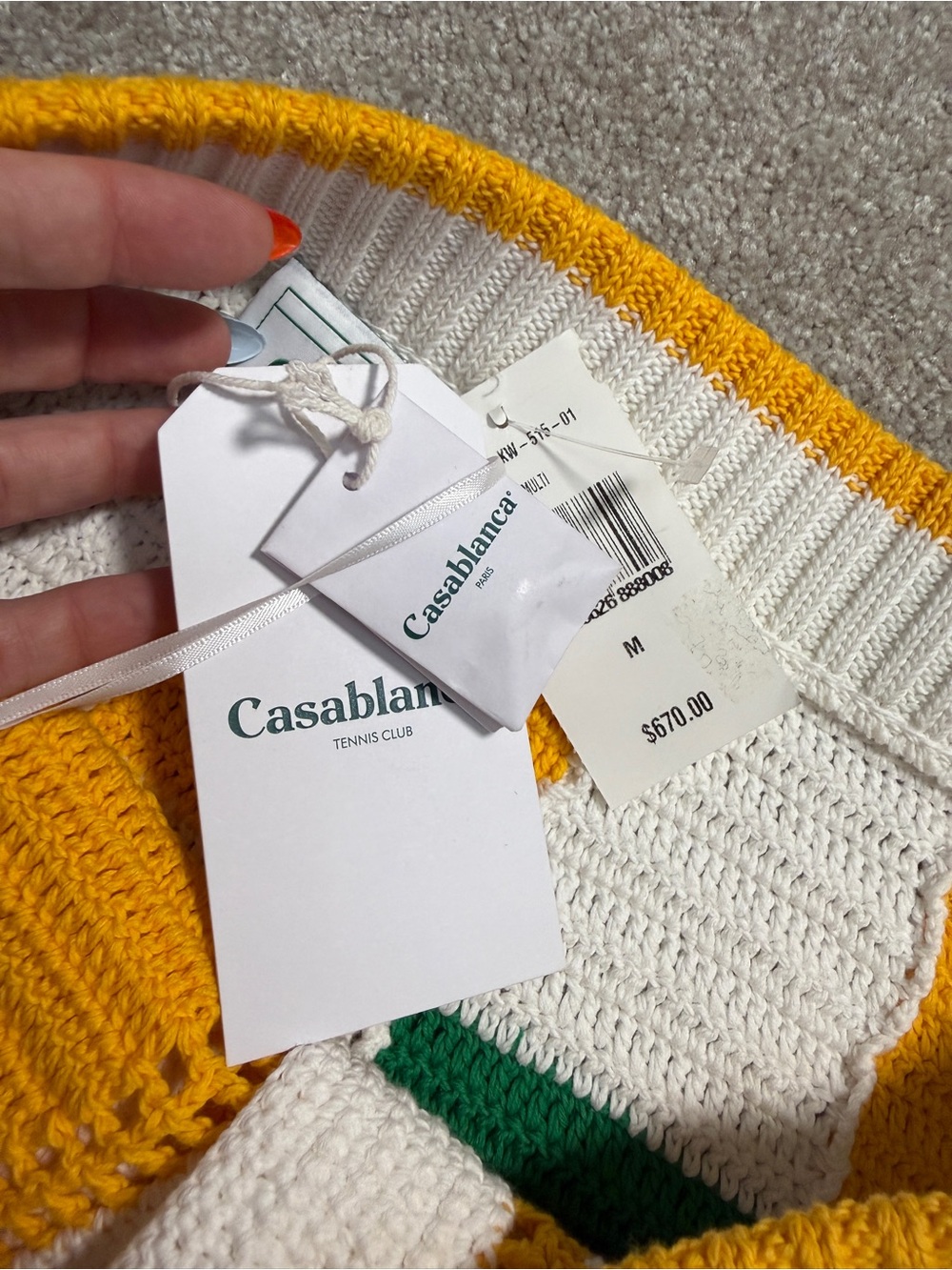 Casablanca Tennis Club Crochet Patchwork Mini Skirt | Sz Medium | New With Tags - Picture 7 of 13